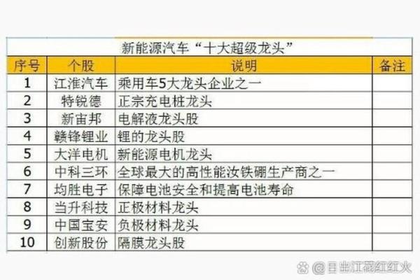 新能源股票哪些股票