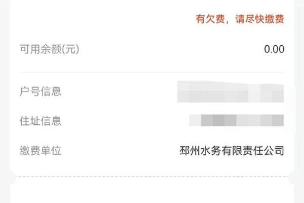 支付宝一直未出水费账单
