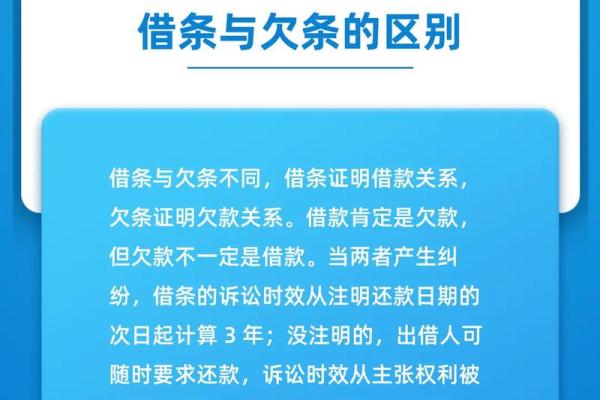 欠条和借条的区别是什么