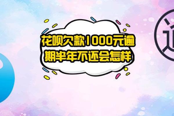 花呗欠款1000元逾期半年不还会怎样?